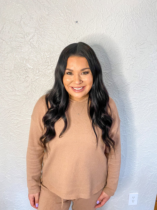 COZY SUNDAY TOP - TAN