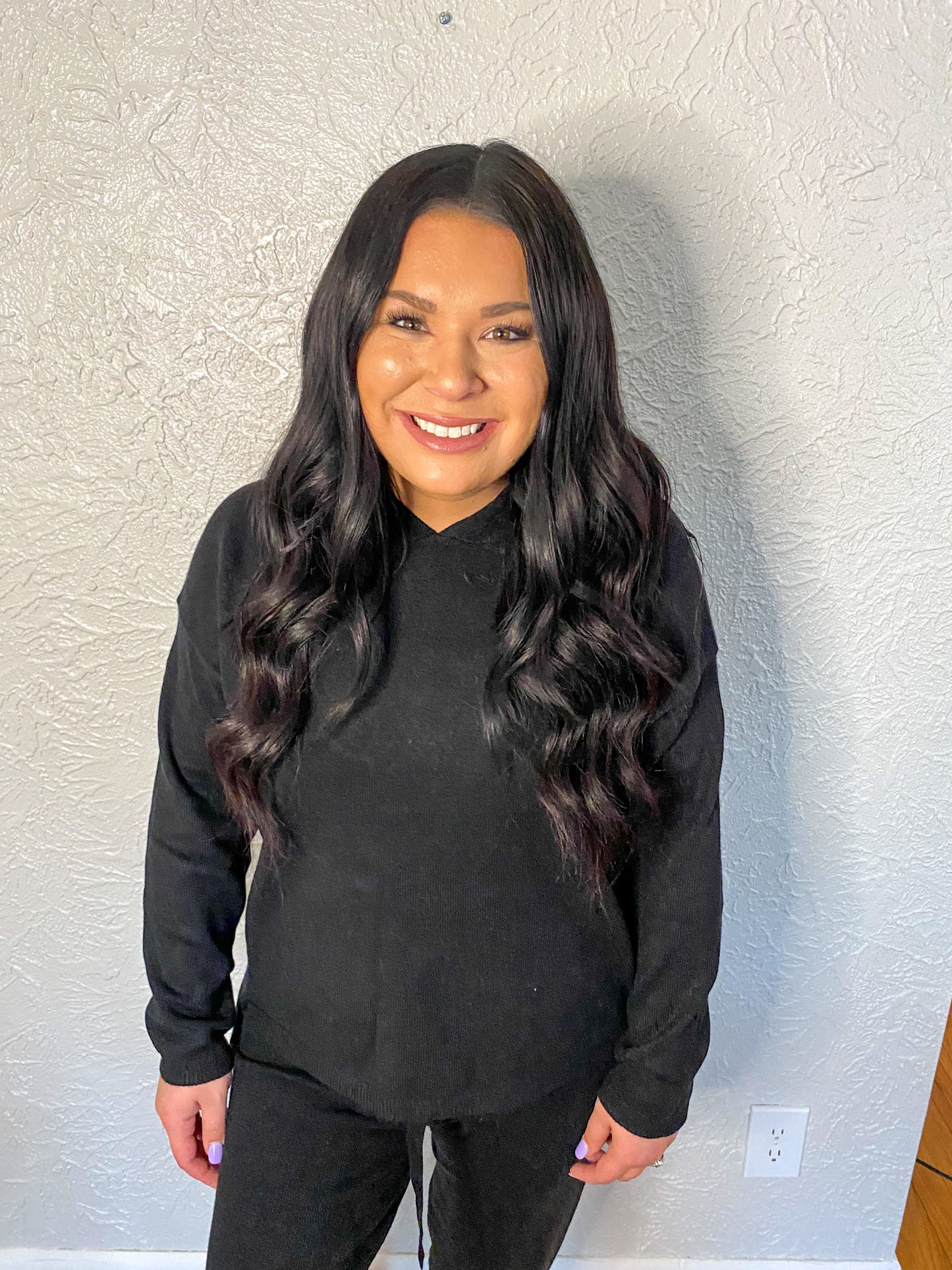 COZY SUNDAY TOP - BLACK