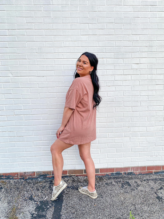 READY FOR SUMMER OVERSIZED TEE - PINK