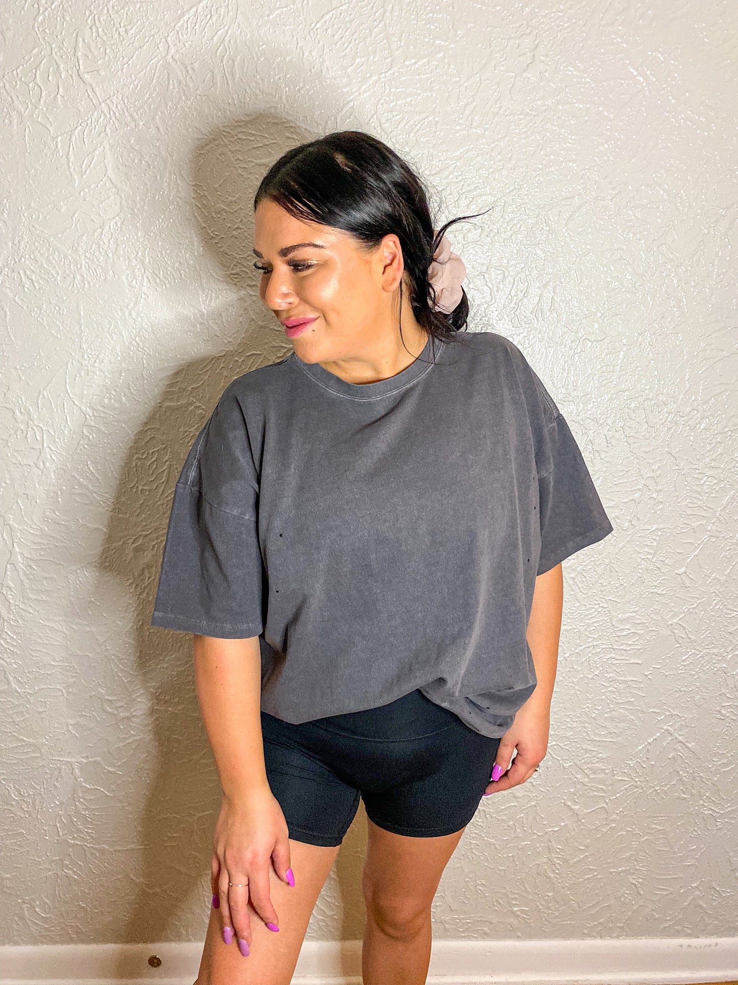 CHARCOAL OVERSIZED T SHIRT